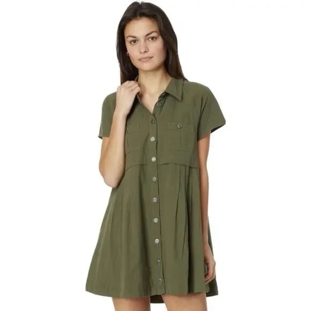 Free People Ronnie Poplin Mini Shirtdress